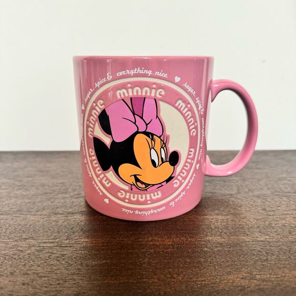 Minnie Mouse Mugs Set of 3 Disney Parks Disney Jerry Leigh Pink Black Red Cups - Picture 2 of 16